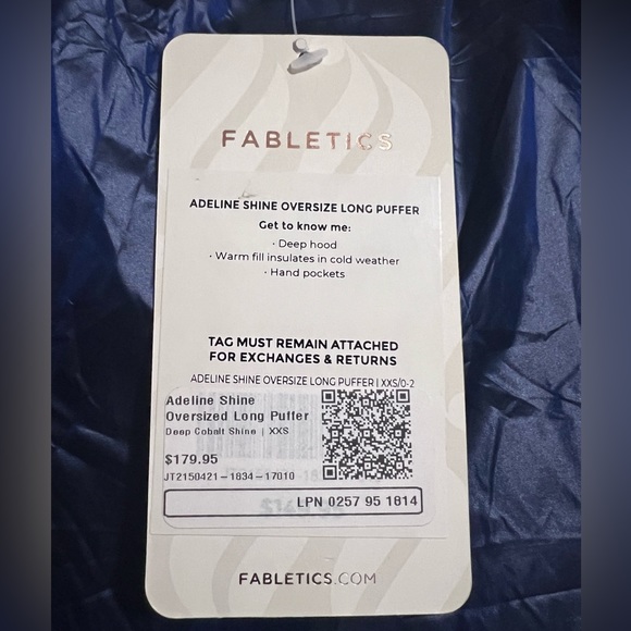 Fabletics Adeline Shine Oversized Long Puffer NWT - Picture 6 of 6